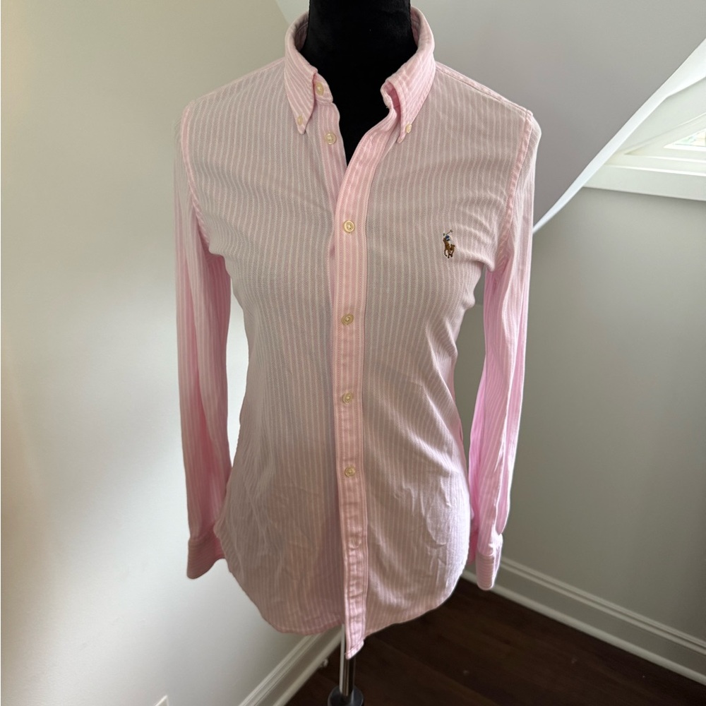 Ralph Lauren Pink Striped Casual Shirt